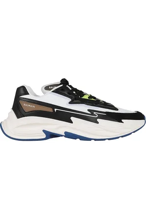 Balmain Sko, Herre, Flerfarvet, 41 EU, Uld, B-Dr4G0N Panelled Sneakers