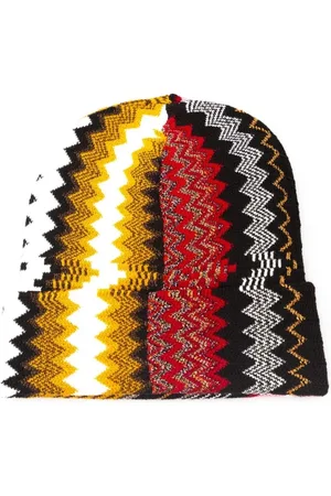 Missoni Tilbehør, Dame, Flerfarvet, ONE SIZE, Uld, Geometrisk Fantasi Uldblanding Multifarvet Huer