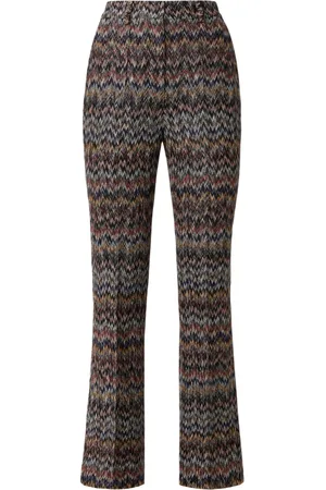 Missoni Bukser, Dame, Flerfarvet, M, Uld, Blå Stilfulde Bukser