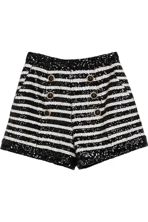 Balmain Shorts, Dame, Sort, XS, Uld, Korte shorts til et stilfuldt look