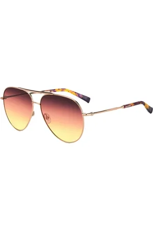 Missoni Tilbehør, Dame, Gul, 57 MM, Gylden Metal Kvindesolbrille