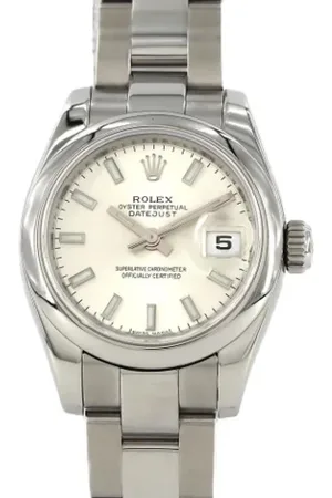 Rolex Pre-owned, Dame, Grå, ONE SIZE, Tyl, Pre-owned Rustfrit stal watches