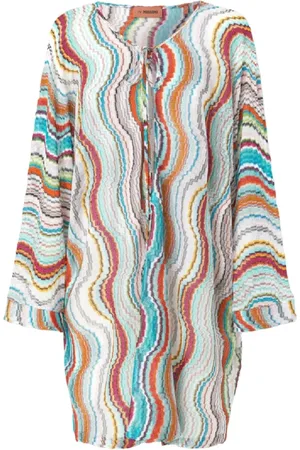 Missoni Kjole, Dame, Flerfarvet, M, Sommer Kort Cover Up Kjole