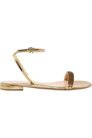 Gianvito Rossi Sko, Dame, Gul, 36 1/2 EU, Uld, Stilfulde Sommer Sandaler