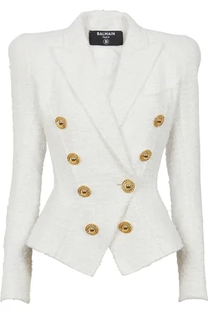 Balmain Jakke, Dame, Hvid, M, Tweed, Jolie Madame Tweed Jakke