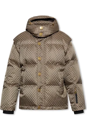 Balmain Jakke, Herre, Brun, M, Uld, Skijakke med monogram