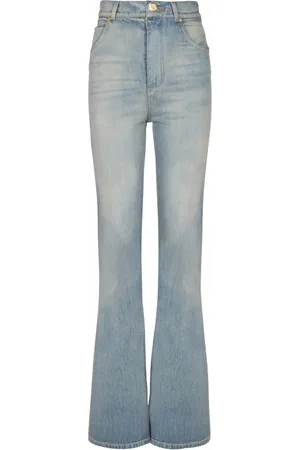 Balmain Jeans, Dame, Blå, S, Denim, Flared-fit denim jeans