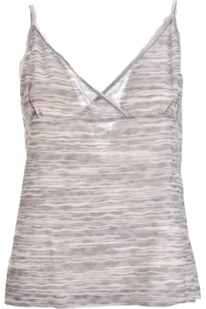Missoni Top, Dame, Grå, L, Sølv Zebra Ærmeløs Top