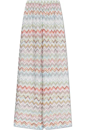 Missoni Bukser, Dame, Flerfarvet, M, Polyester, Bukser med lurextråd
