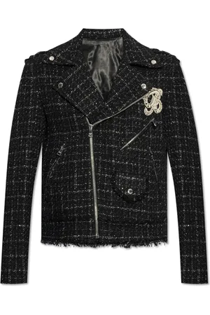 Balmain Jakke, Herre, Sort, 2XL, Bomuld, Jakke med logo