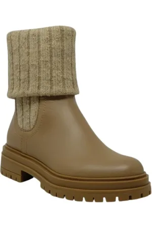 Gianvito Rossi Sko, Dame, Brun, 39 EU, Læder, Camel Læder Ankelstøvler Fw24 Style