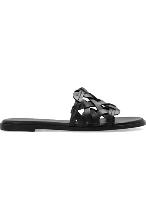 Gianvito Rossi Sko, Dame, Sort, 40 1/2 EU, Læder, Læder slides Amalfi