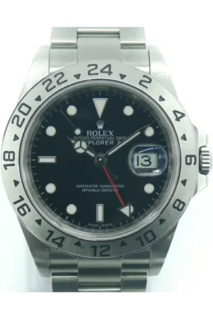 Rolex Pre-owned, Dame, Sort, ONE SIZE, Tyl, Pre-owned Rustfrit stal watches