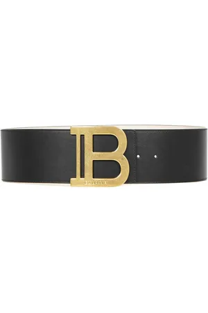 Balmain Tilbehør, Dame, Sort, 80 CM, Læder, Sort Læderbælte med Justerbar Lukning