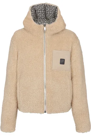 Balmain Jakke, Herre, , L, Læder, Monogrammeret vendbar puffer jakke