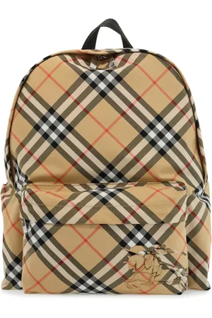 Burberry Taske, Herre, , ONE SIZE, Uld, Klassisk Checkpoint Rygsæk med Equestrian Design