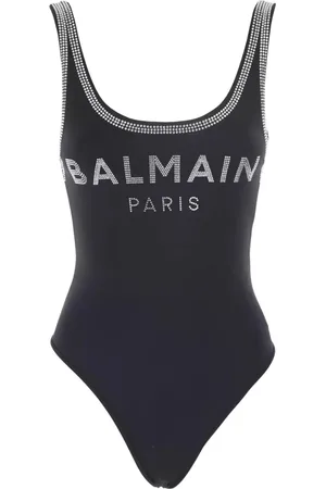 Balmain Badetøj, Dame, Sort, XS, Krystal Logo Badedragt