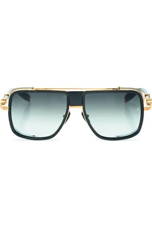 Balmain Tilbehør, Herre, Gul, 59 MM, Uld, Solbriller med logo