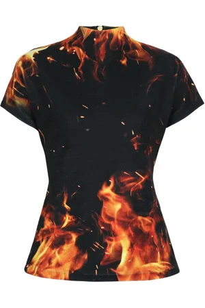 Balmain Bluser & Skjorter, Dame, , XS, Bomuld, Firetrykt fløjlstrøje