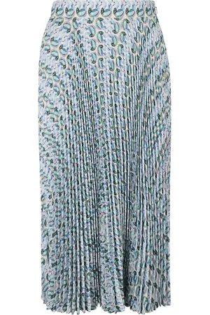 Tory Burch Nederdel, Dame, Flerfarvet, XS, Polyester, Plisseret Viskoseskørt