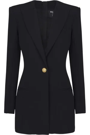 Balmain Kjole, Dame, Sort, M, Uld, Grain de poudre skræddersyet kjole