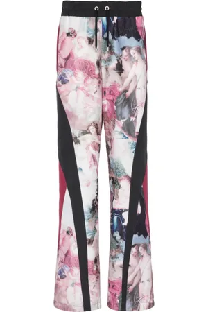 Balmain Bukser, Herre, Flerfarvet, XL, Polyester, Pastelfarvet print joggers