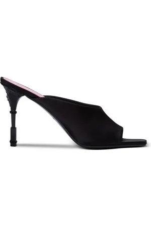Balmain Sko, Dame, Sort, 39 1/2 EU, Satin, Moneta Satin Mules