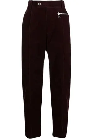 Balmain Bukser, Dame, Rød, 3XL, Bomuld, Slim-fit Bukser