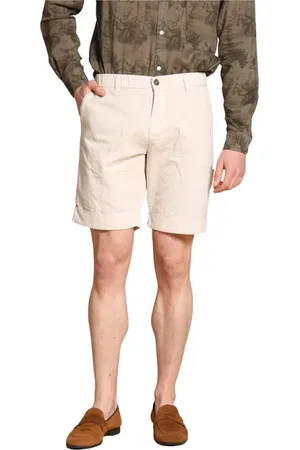 Masons Shorts, Herre, Hvid, XL, Bomuld, Off- Chino Bermuda Shorts med Herringbone Mønster