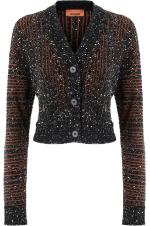 Missoni Strik, Dame, Flerfarvet, M, Uld, Stilfuld Strik Cardigan Sweater