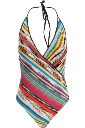 Missoni Badetøj, Dame, Flerfarvet, S, Stribet Strik Badedragt