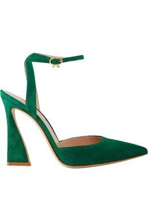 Gianvito Rossi Sko, Dame, Grøn, 37 1/2 EU, Grøn Ruskindspumps