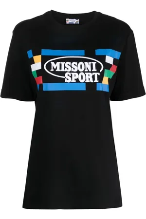 Missoni Top, Dame, Sort, S, Bomuld, Klassisk Sort Logo T-Shirt