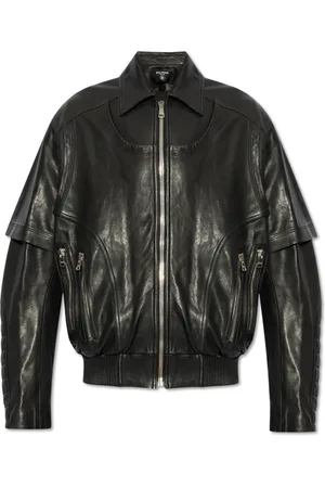 Balmain Jakke, Herre, Sort, L, Læder, Læderjakke