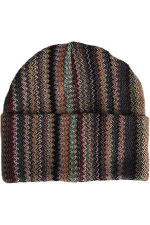 Missoni Tilbehør, Dame, Flerfarvet, ONE SIZE, Uld, Farverig Geometrisk Vinterhue