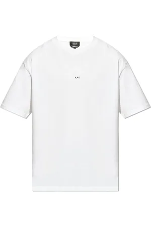 A.P.C. Top, Herre, Hvid, L, Bomuld, T-shirt Boxy