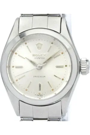 Rolex Pre-owned, Dame, Grå, ONE SIZE, Tyl, Pre-owned Rustfrit stal watches
