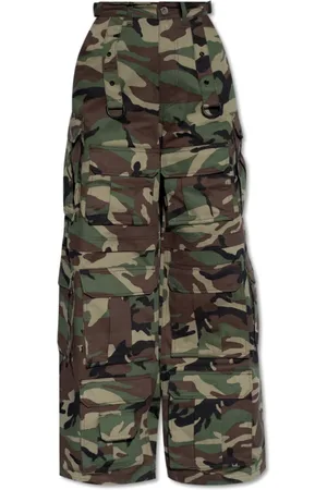 Vetements Bukser, Dame, Grøn, W26, Bomuld, Camo bukser