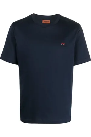 Missoni Top, Herre, Blå, 2XL, Bomuld, Blå Bomuld T-Shirt