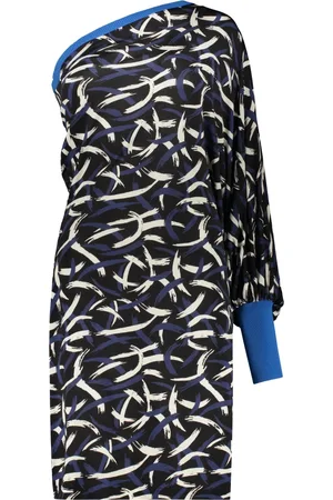 M Missoni Kjole, Dame, Flerfarvet, S, Uld, Ribbet strik en skulder kjole
