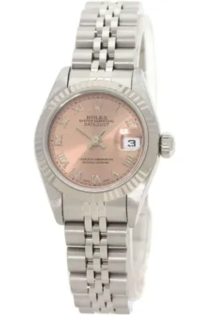 Rolex Pre-owned, Dame, Lyserød, ONE SIZE, Tyl, Pre-owned Rustfrit stal watches