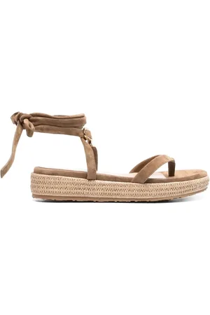 Gianvito Rossi Sko, Dame, Brun, 37 EU, Afslappet Flad Sandal til Kvinder