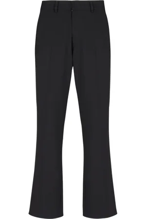 Balmain Bukser, Herre, Sort, M, Uld, Flarede bukser i dobbelt crepe