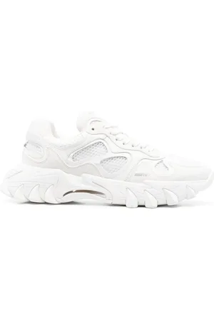 Balmain Sko, Herre, Hvid, 42 EU, Uld, Hvide Sneakers til et stilfuldt look