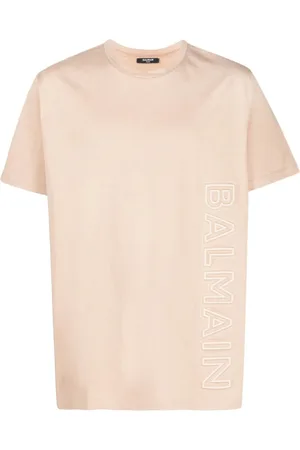 Balmain Top, Herre, , 2XL, Bomuld, Præget T-shirt Afslappet Stil