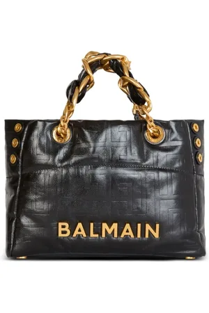 Balmain Taske, Dame, Sort, ONE SIZE, Læder, Sort Shopper Taske til Kvinder