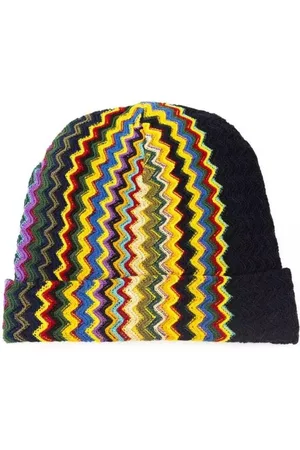 Missoni Tilbehør, Herre, Flerfarvet, ONE SIZE, Uld, Geometrisk Uldhue Multifarvet