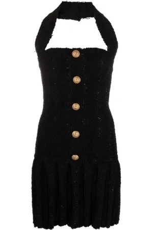 Balmain Kjole, Dame, Sort, S, Nylon, Korte kjoler