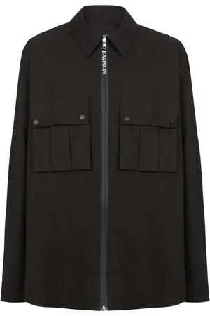 Balmain Jakke, Herre, Sort, 2XL, Bomuld, Jackets