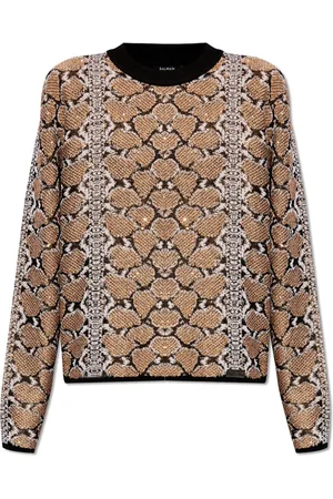 Balmain Strik, Dame, , S, Uld, Sweater med dyremotiv
